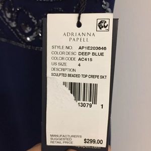 Full-length Arianna Papell Gown with Tags.